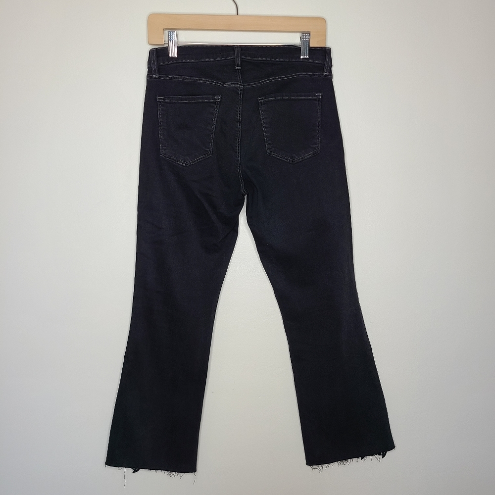 J Brand Belena Hendrix Reign Black Denim Jeans Lace Inset Demi Bootcut 28 - Picture 2 of 7